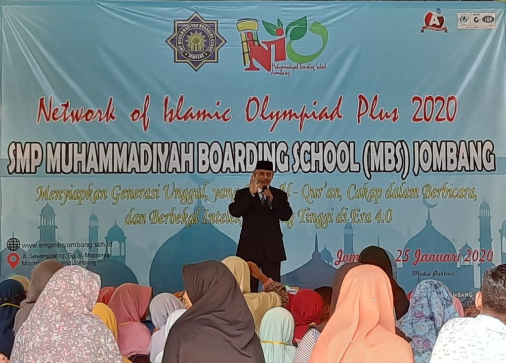 SMP Muhammadiyah Boarding School (MBS) Jombang melaksanakan kegiatan Network of Islamic Olympiad (NIO) Plus 2020, Sabtu ( 25/1/2020).