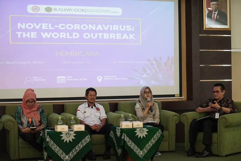 Indonesia masih aman dari virus Corona, masyarakat diminta tenang dibahas dalam seminar di RS PKU Sleman. (Affan/PWMU.CO)