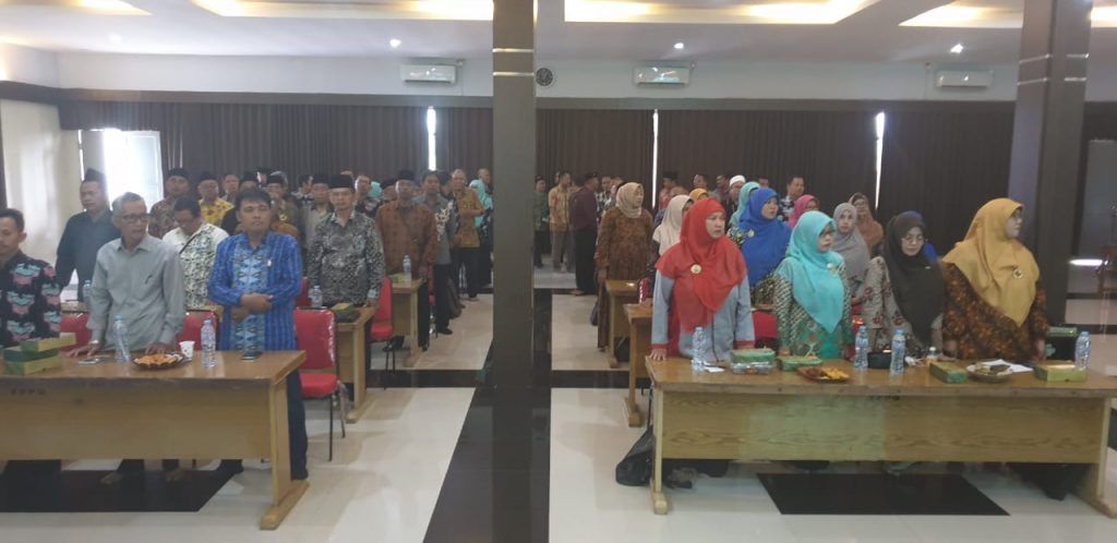 MKKS SMP swasta se-Gresik masa bakti 2020-2023 melakukan pertemuan rutin anggota di SMP Assaadah Bungah, Kamis (5/3/20).