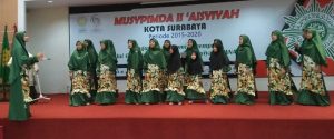 Padus PA Putri Aisyiyah II Kebonsari Surabaya tampil memukau pada pra acara Muspimda II Aisyiyah Kota Surabaya, Ahad (1/3/20).