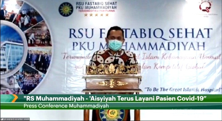 RS Muhammadiyah tangani 3.330 pasien Covid-19. Hal itu diungkapkan oleh Wakil Ketua MCCC Pimpinan Pusat (PP) Muhammadiyah dr Aldila S Al Arfah MMR.