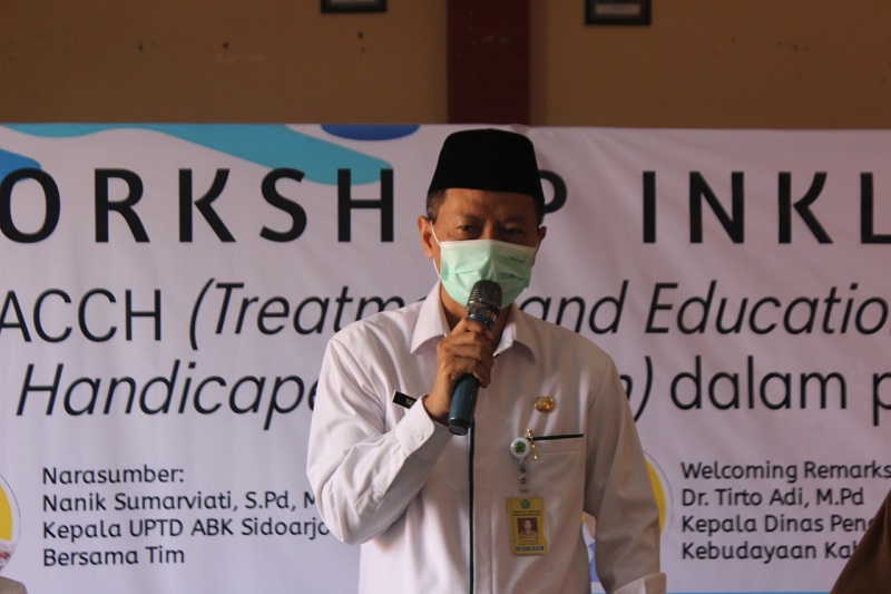 Dalam kondisi apapun, anak sesungguhnya hebat disampaikan Dr Tirto Adi MPd dalam sambutan pada Workshop Inklusi di Sekolah Kreatif SD Muhammadiyah 2 (Muda) Tulangan Sidoarjo, Jumat (29/10/21).