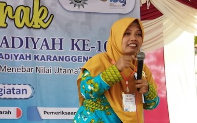 Lomba paduan suara semarakan Milad Muhammadiyah ke-109 di Karanggeneng Kabupaten Lamongan, Selasa (21/12/2021).