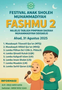 PDM Sidoarjo Siap Gelar Festival Anak Sholeh Muhammadiyah (FASHMU)