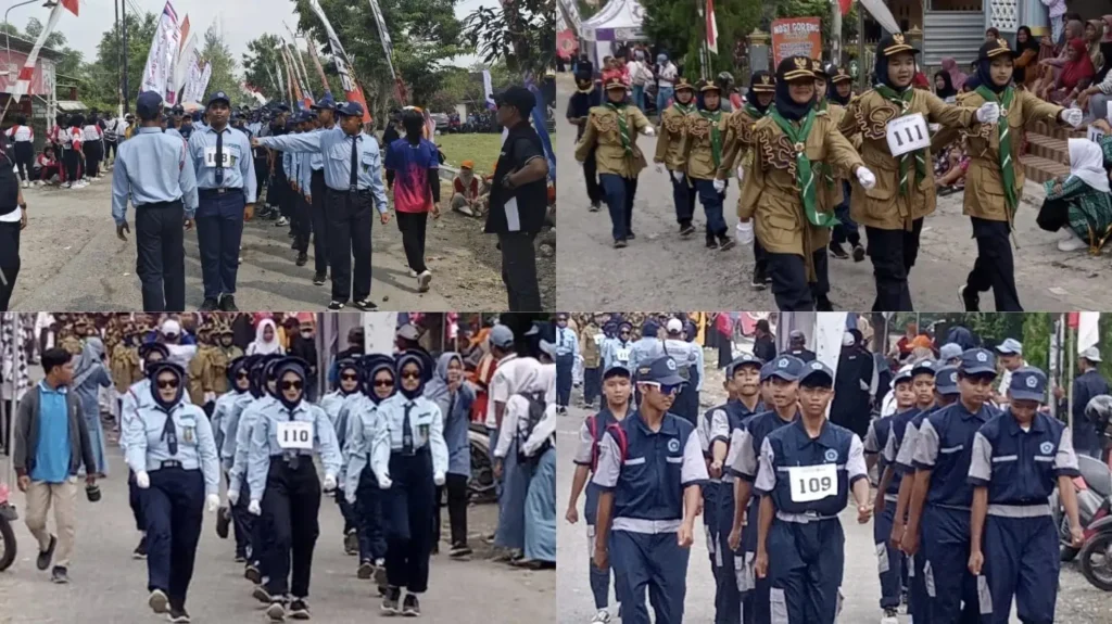 Empat Tim SMK Muhammadiyah 10 Mantup Ikuti Gerak Jalan HUT RI ke-80
