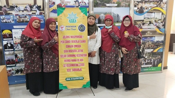 239 Anak TK Aisyiyah Candi Ikuti Skrining Kesehatan Gratis di Umsida