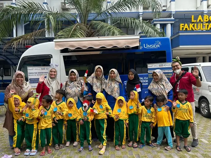 Ratusan Siswa TK Aisyiyah di Candi Antusias Ikuti Skrining Kesehatan Gigi di Umsida