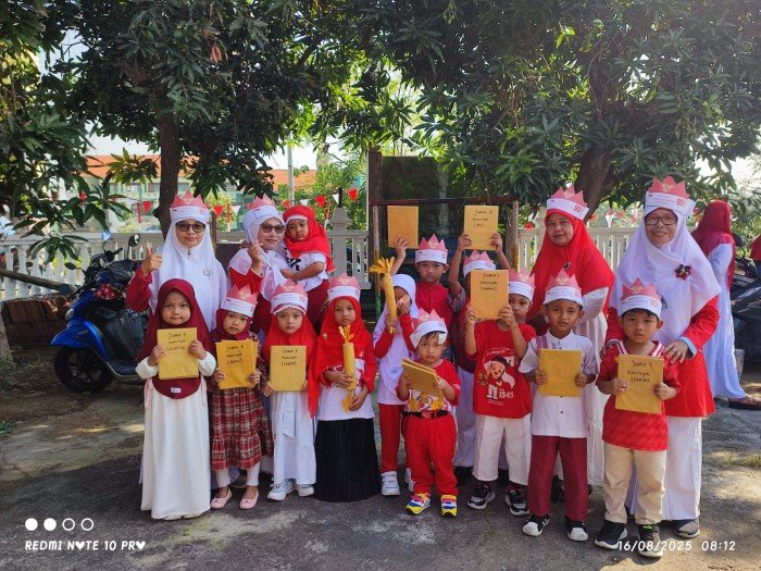 Semarakkan HUT ke-80 RI, PAUD Aisyiyah Morocalan Gelar Upacara dan Lomba