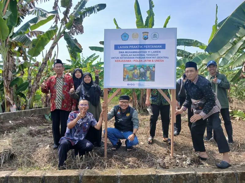 37 Tahun Berkarya, 80 Tahun Merdeka: SMA Muhammadiyah 11 Laren Siapkan Lahan Ketahanan Pangan