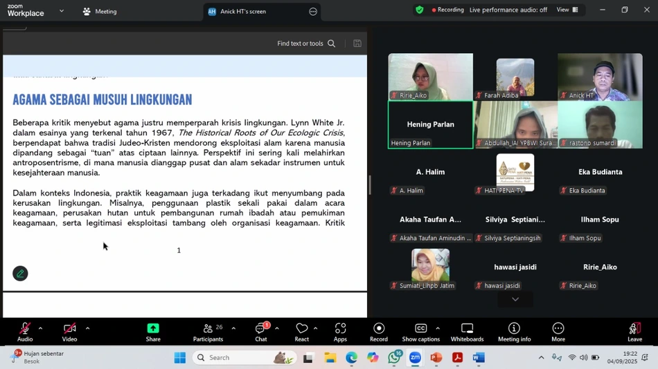 Musuh atau Sahabat? Menemukan Titik Temu Agama dan Lingkungan