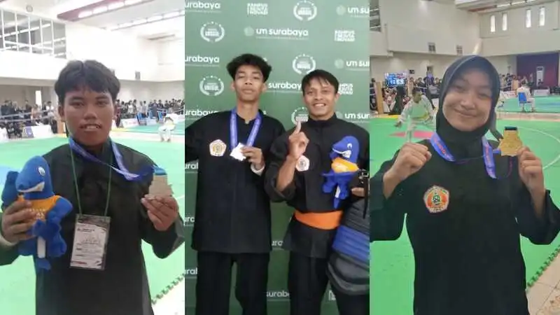 Tiga Siswa SMK Muhammadiyah 1 Lamongan Raih Prestasi Gemilang di Kejuaraan Silat Nasional UM Surabaya 2025