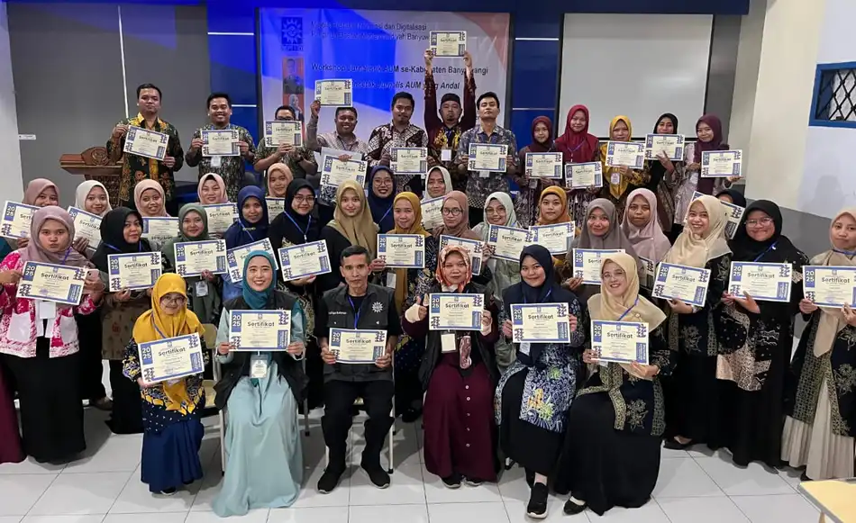 Tingkatkan Skill, Puluhan Guru Muhammadiyah Ikuti Workshop Jurnalistik MPID Banyuwangi
