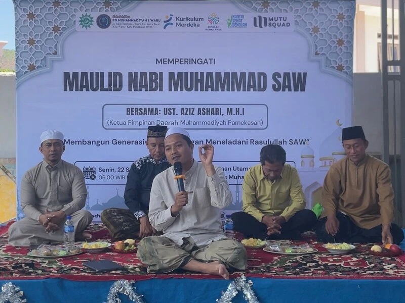 Membangun Karakter Religius Siswa, SD Plus Muhammadiyah 1 Waru Peringati Maulid Nabi Muhammad SAW