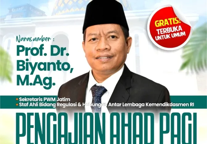 Jangan Lewatkan! Pengajian Ahad Pagi PDM Sidoarjo Akan Hadirkan Prof Biyanto