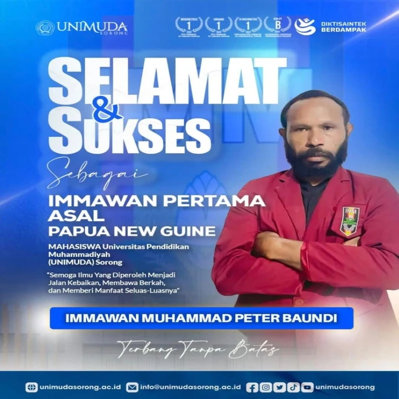 Immawan Pertama dari Papua New Guinea Kuliah di UNIMUDA Sorong