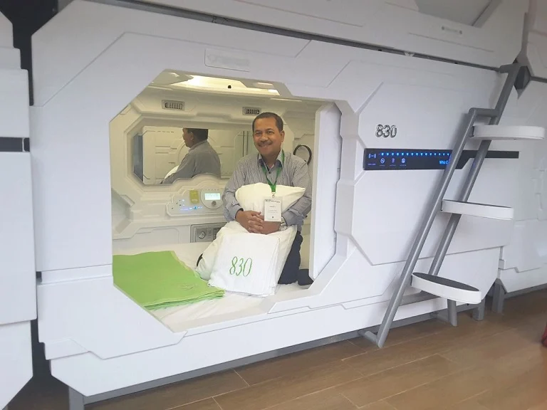 Serasa Tidur di Pesawat Star Trex, Peserta Diksuspala Menikmati Sensasi Capsule Room