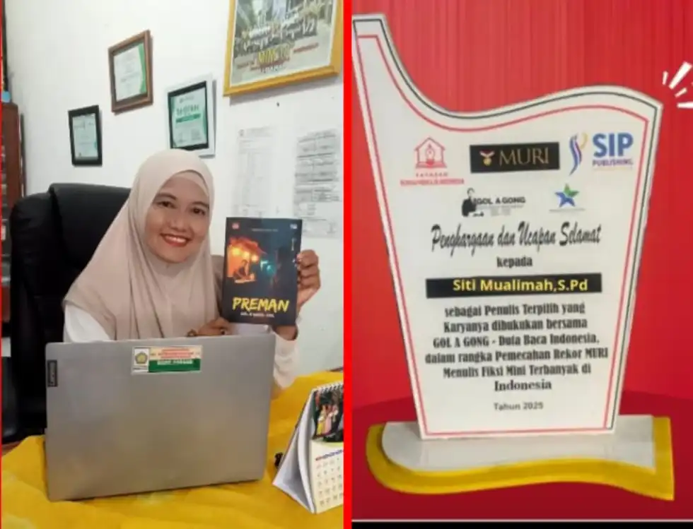Kepala MIM 18 Sumberrejo Raih Penghargaan Penulis Fiksi Mini Terbaik Nasional