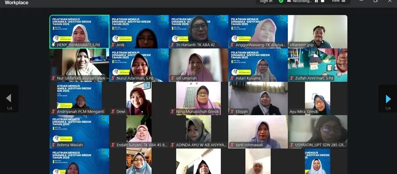 PDA Kabupaten Gresik Dorong Kader Dokumentasikan Peran dan Perjuangan Aisyiyah lewat Pelatihan Menulis