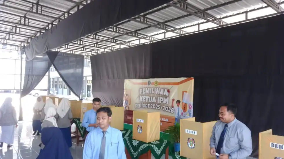 SMA Muha Genteng Gunakan Sistem E-Voting Pilih Ketua IPM 2025–2026