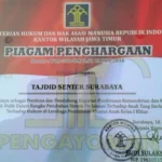 Penghargaan Kemenkumham untuk Tajdied Center