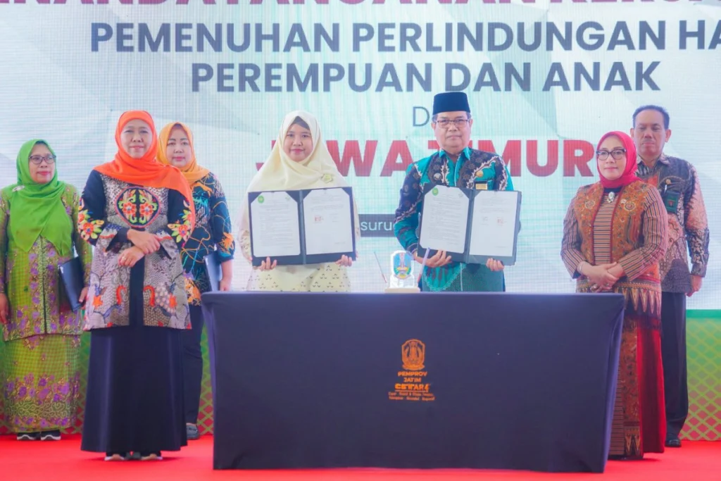 PWNA Jawa Timur Tandatangani Kerja Sama Pemenuhan Perlindungan Perempuan dan Anak
