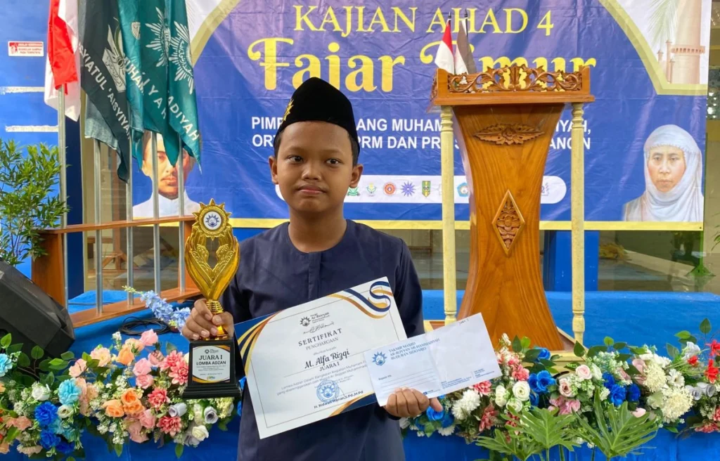 Santri TPQ Muhammadiyah 4 Kalidawir Juara 1 Lomba Adzan di Festival Muharram Fiesta Dakwah Anak