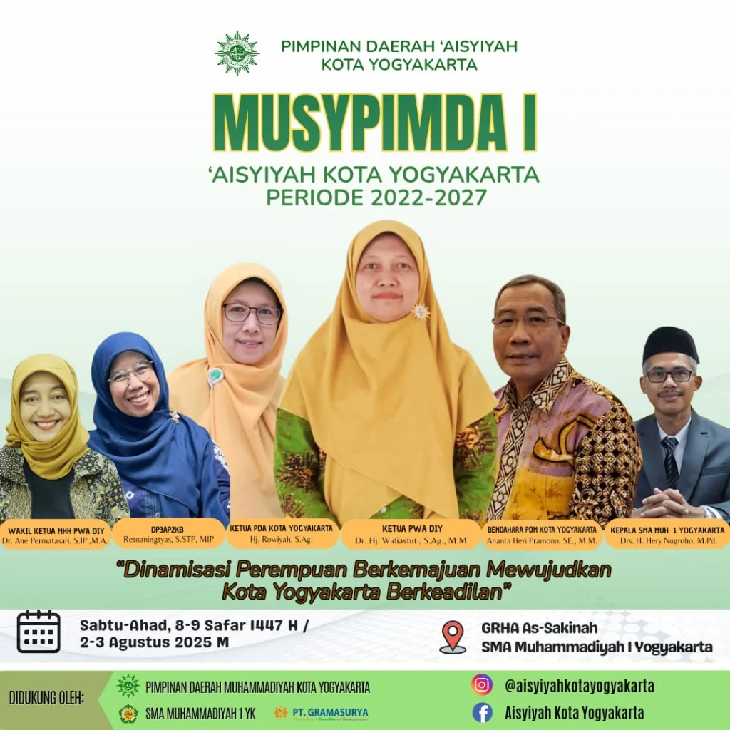 PDA Kota Yogyakarta Laksanakan Musypimda I Memperkuat Dinamika Gerakan Perempuan Berkemajuan Mewujudkan Keadilan