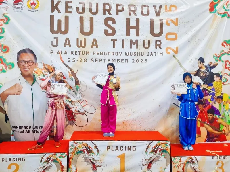 Atlet Wushu Sekolah Kreatif SD Muhammadiyah Baratajaya Raih 22 Medali Kejurprov Wushu Jatim 2025