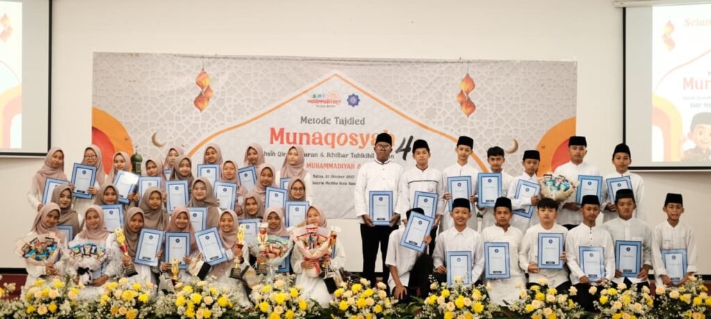 Ratusan Siswa SMP Muhammadiyah 8 Batu Ikuti Wisuda Munaqosyah Metode Tajdid