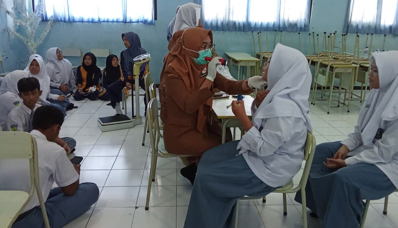 Puskesmas Kepadangan Gelar Screening Kesehatan di Smamuga Tulangan
