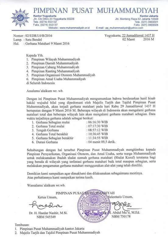 Seruan Selenggarakan Shalat Gerhana