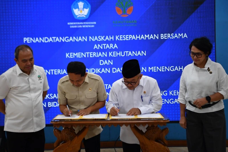 Kemendikdasmen dan Kementerian Kehutanan Sepakat Tanamkan Literasi Lingkungan Sejak Dini
