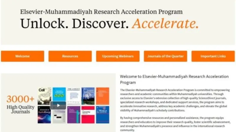 Muhammadiyah Gandeng Elsevier untuk Akselerasi Riset dan Publikasi Internasional