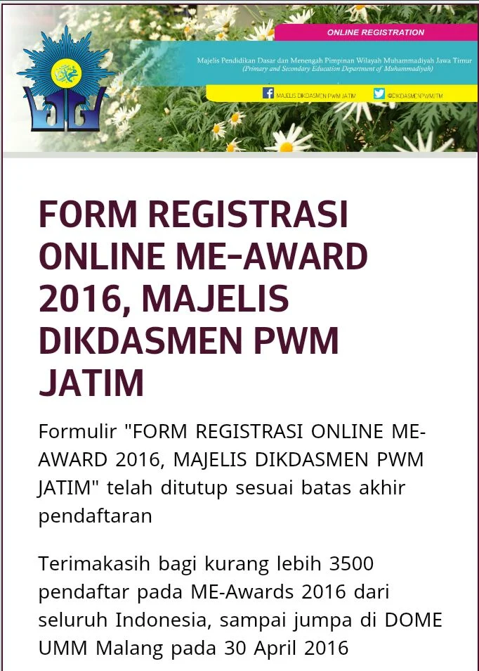 Resmi Ditutup, 3500 Peserta Siap Juara ME-AWARDS 2016