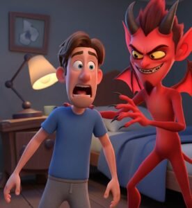 ilustrasi gangguan setan