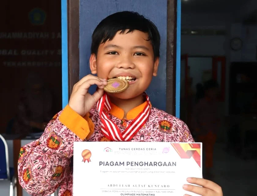 Abdullah Altaf, Siswa SD Muhammadiyah 3 Assalaam Raih Medali Perunggu di OSC 3 Tingkat Nasional
