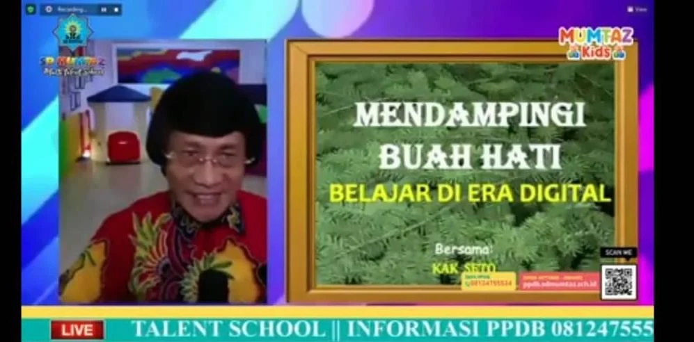 Pesan Kak Seto di Webinar SD Mumtaz