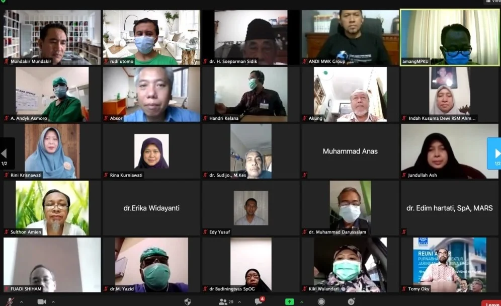 Para Mantan Direktur RSMA Reuni Virtual