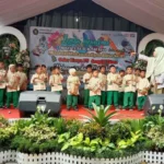 Penampilan Angklung TK ABA 1 Kota Blitar Semarakkan Milad ke-89 SD Muhtar