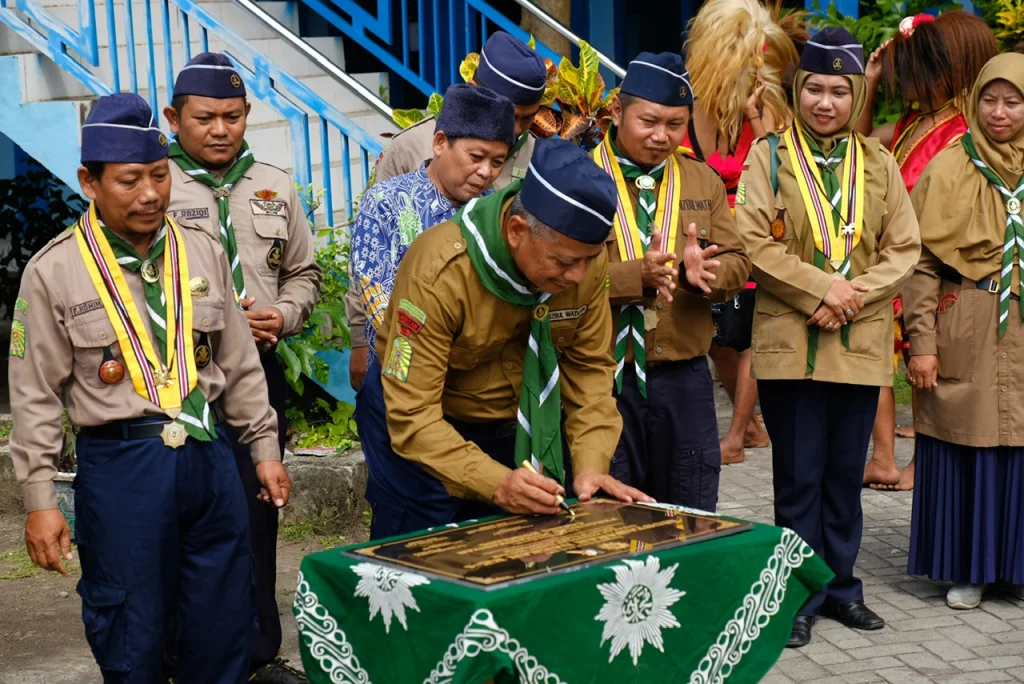 Penandatanganan Prasasti Musyda ke-4 Kwarda HW Lamongan