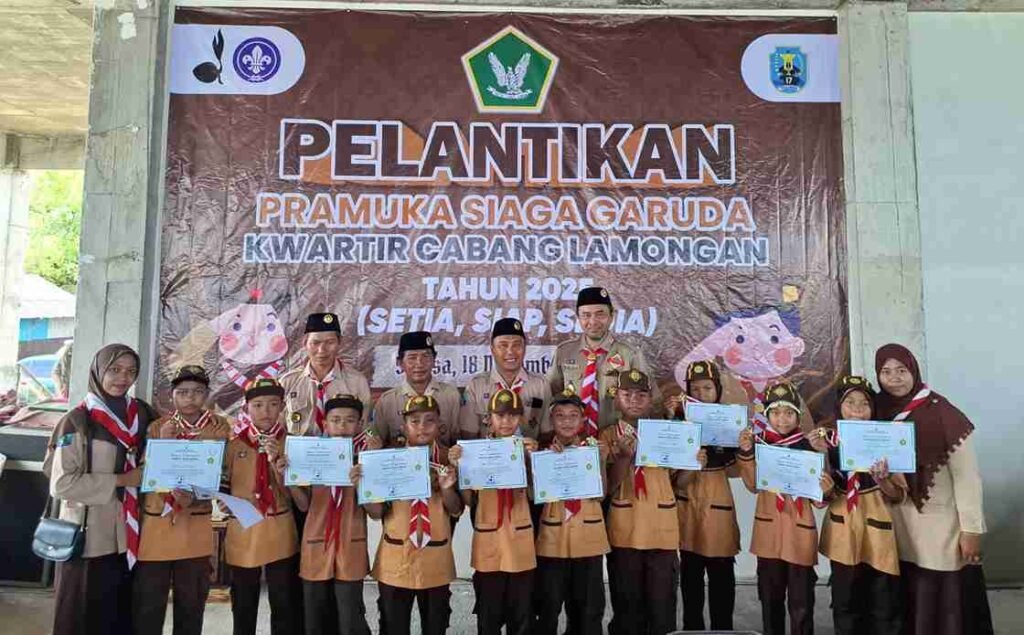 MI Muhammadiyah 1 Godog, Satu-satunya Lembaga di Kwaran Laren Ikuti Pelantikan Pramuka Garuda 2025 di PIC