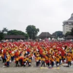 5000 Anak TK ABA Se-Ponoorogo Lakukan Senam Masal untuk 4 Perayaan Sekaligus