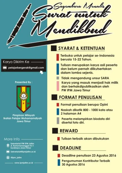 Sayembara Pelajar Menulis Surat untuk Mendikbud