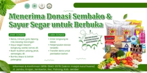 LKSA Nurul Husna Jember Luncurkan Program Sedekah Sembako dan Sayur untuk Buka Puasa Bergizi