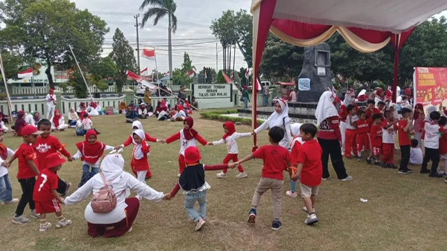Permainan Tradisional Meriahkan Potret Ekspresi Merdeka ABA III Ade Irma Suryani Bersama IGABA