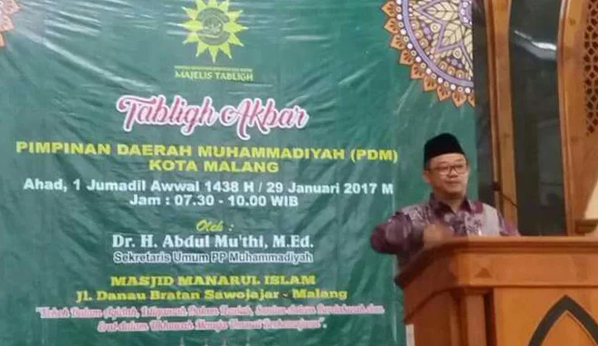 Stop Labelisasi Umat Islam Anti-NKRI, Sekretaris Umum PP Muhammadiyah dalam Tabligh Akbar di Kota Malang