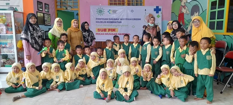 Sadar Polio, PDA Gresik Sukseskan Pekan Imunisasi Nasional