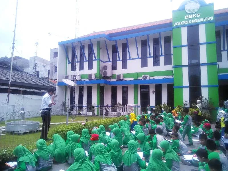Di Stasiun Meteorologi Itu Siswa Paham Kenapa Terjadi Kemarau Panjang