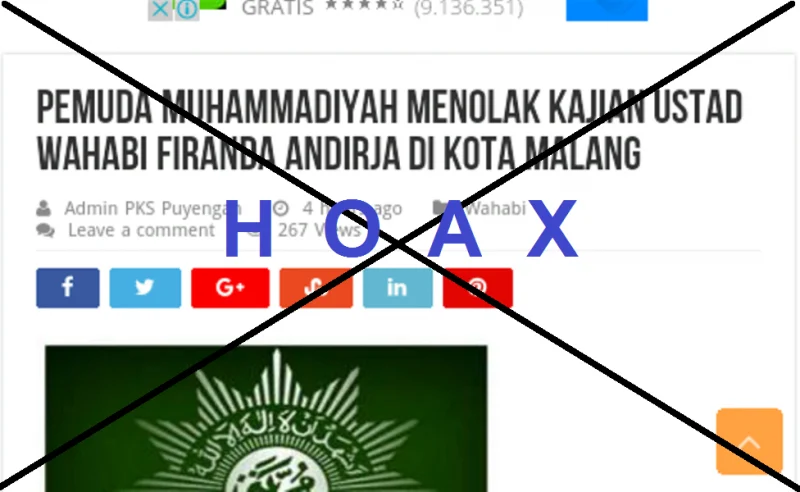 Dipelintir: Berita PWMU.CO tentang Pembatalan Pengajian Firanda Andirja di Malang