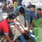 Siswa Berlian School Simulasi Penyembelihan Hewan Kurban